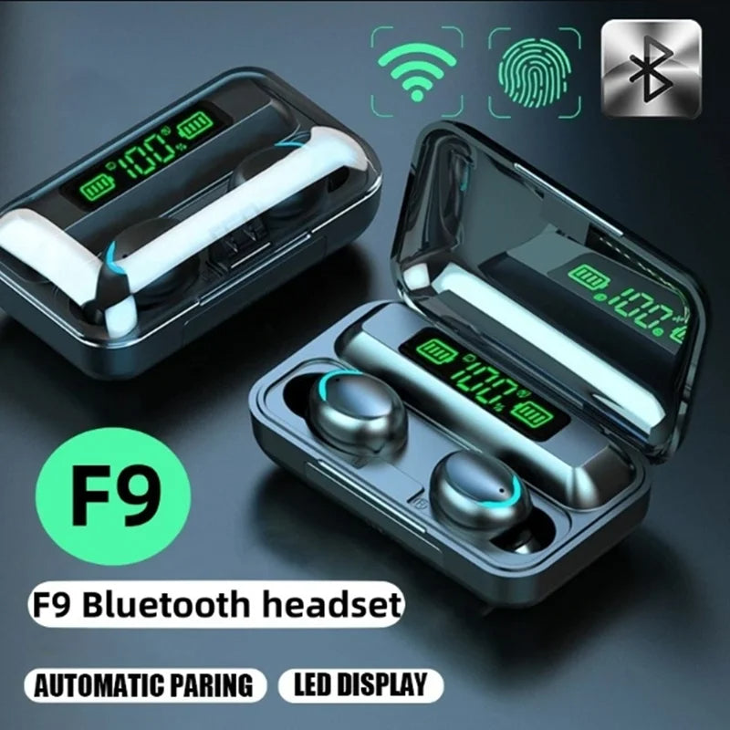 TWS F9-5 Bluetooth Wireless Earbuds | HiFi Stereo Sports Earphones w/ Mic Mobile Arcade Ltd