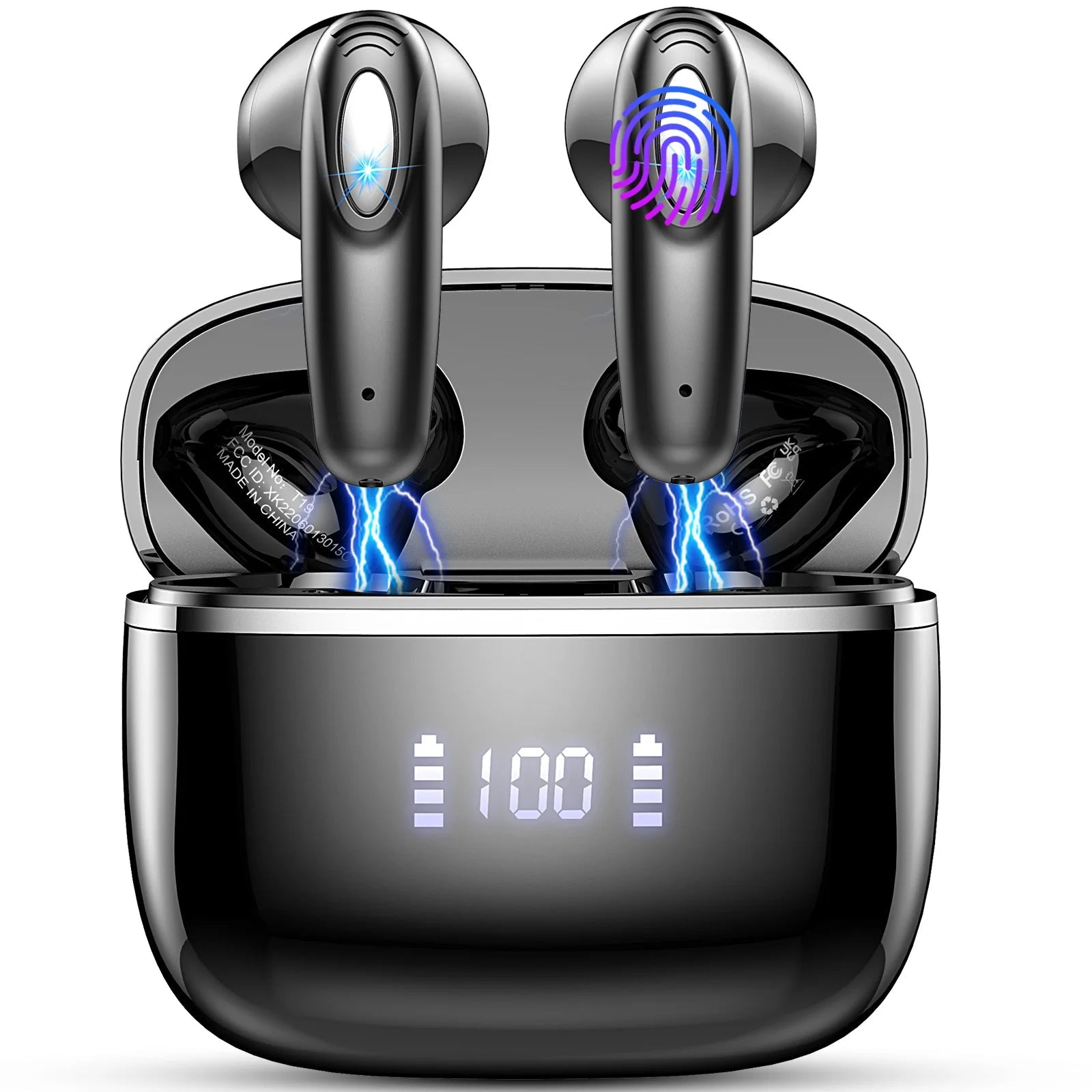 Wireless Bluetooth 5.3 Earbuds with LED Display, 40H Playtime & ENC Mic Mobile Arcade Ltd