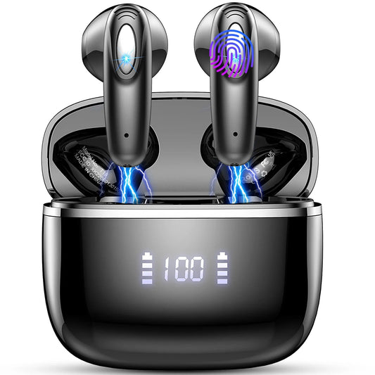 Wireless Bluetooth 5.3 Earbuds with LED Display, 40H Playtime & ENC Mic Mobile Arcade Ltd