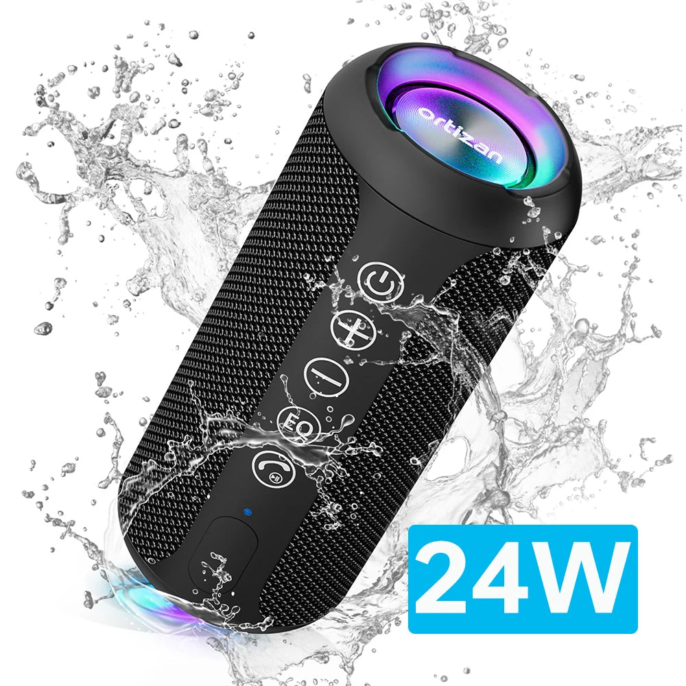 Portable Bluetooth Speaker with Lights, HD Stereo, IPX7 Waterproof, TWS Mobile Arcade Ltd