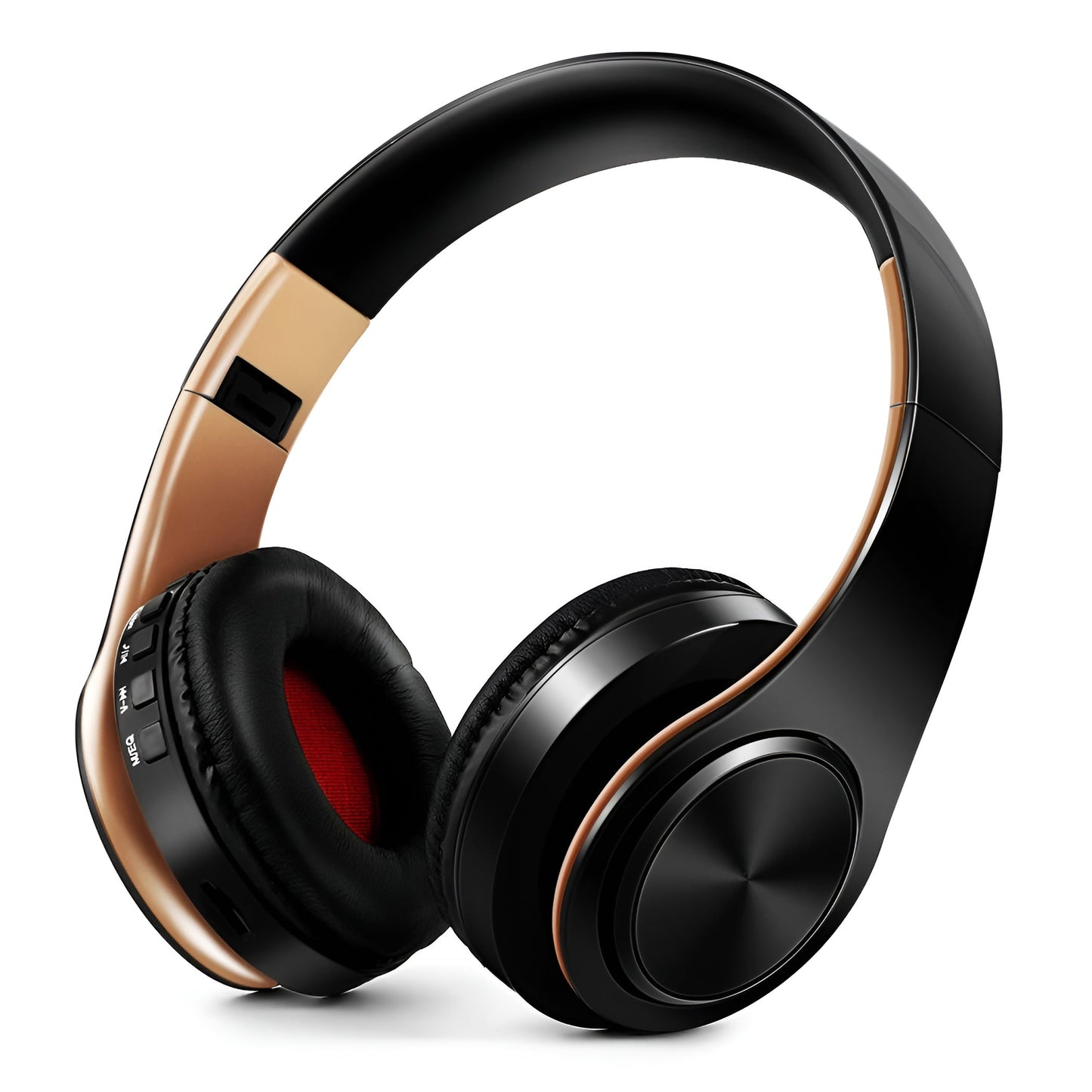 Gold Wireless Bluetooth Headphones w/ Mic 3.5mm Jack for iPhone Samsung MobileArcadeLtd