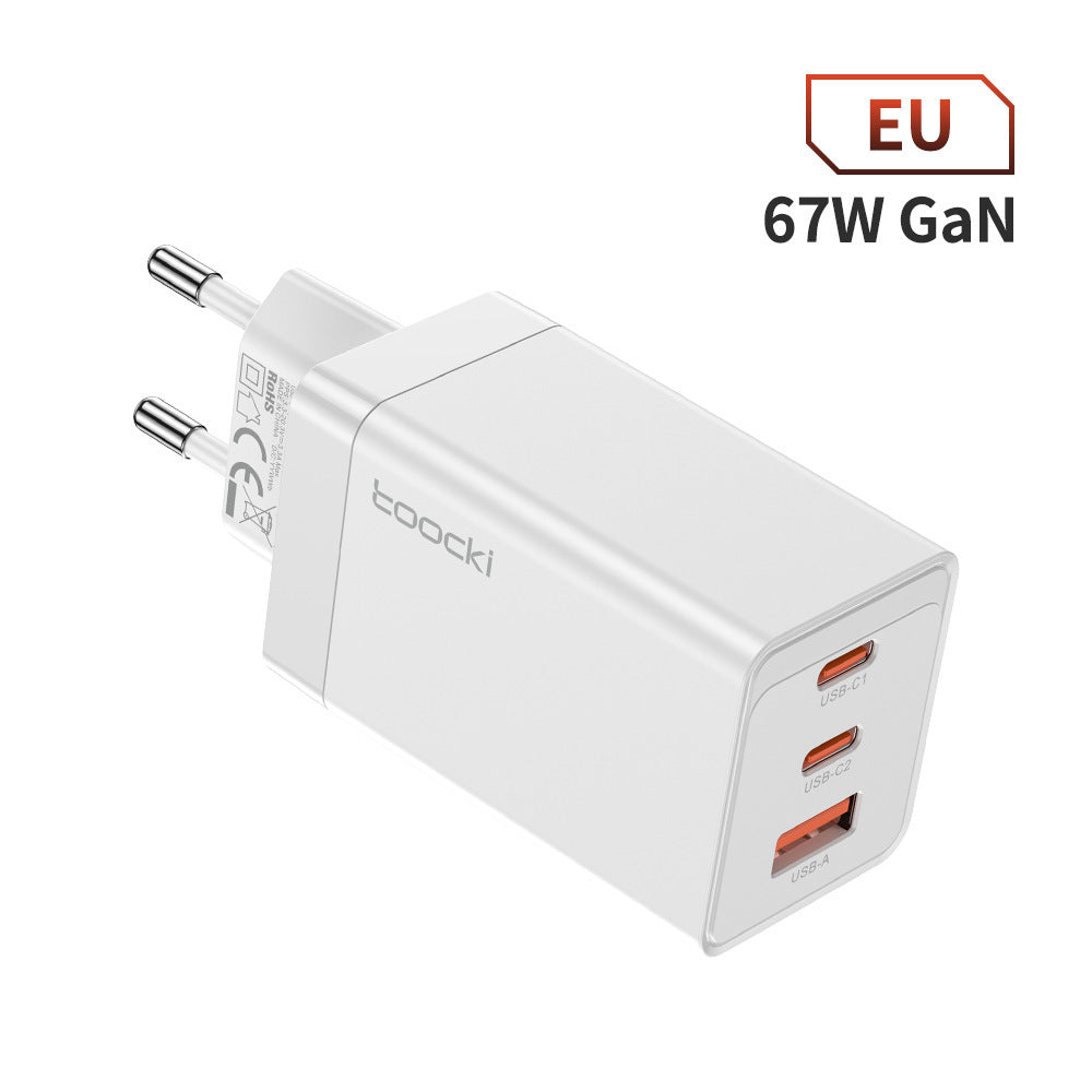 67W Pole Charger Gallium Nitride Three-port Fast Charging Charger Mobile Arcade Ltd