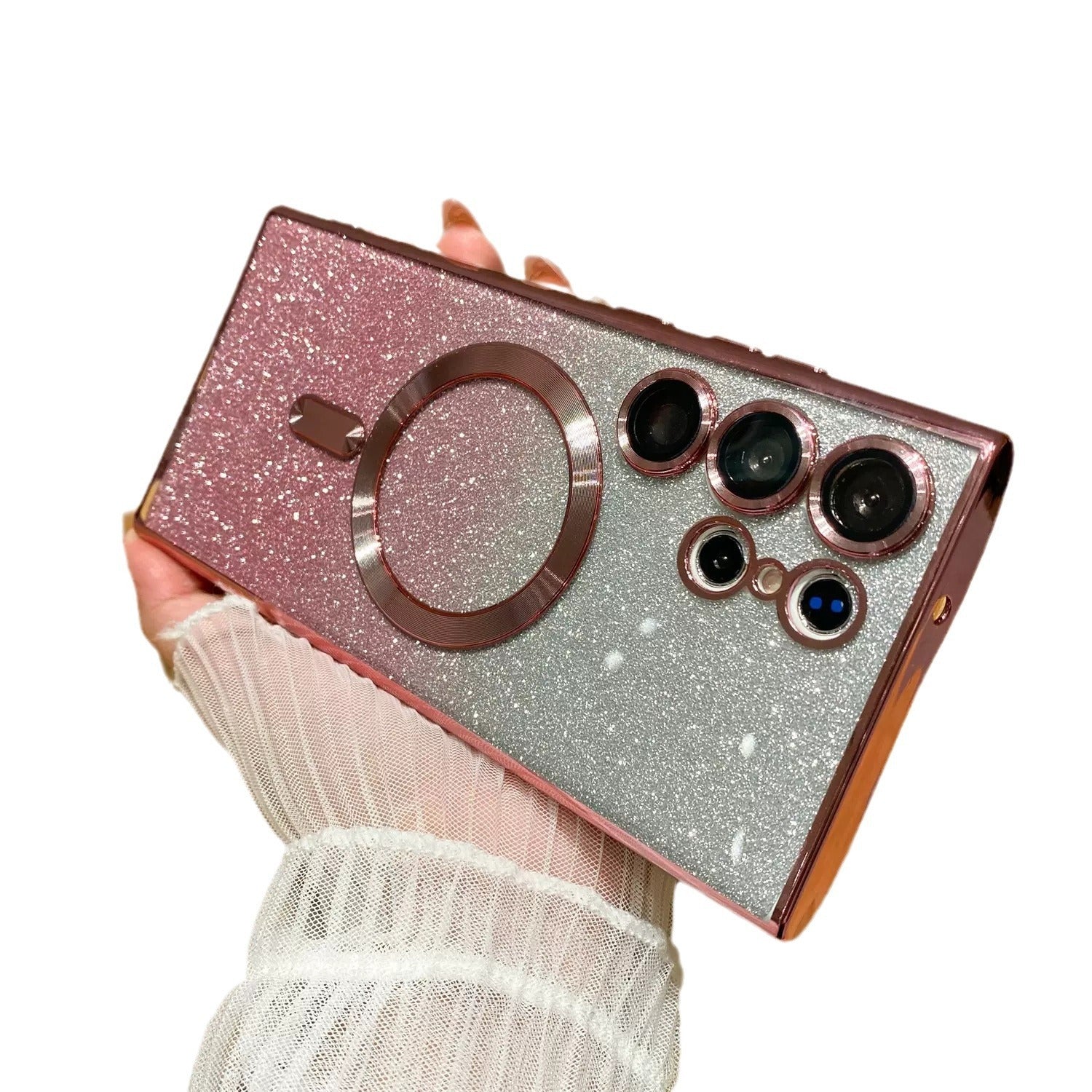 Electroplated Gradient Phone Case with Shockproof Back Cover – Stylish Fit Mobile Arcade Ltd