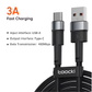 Toocki 3A PD USB-C Fast Charging Cable for Samsung, Xiaomi, OPPO, VIVO, Poco Mobile Arcade Ltd