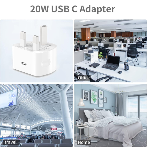 20W USB-C Fast Charger with 2M Cable for iPhone & iPad Mobile Arcade Ltd