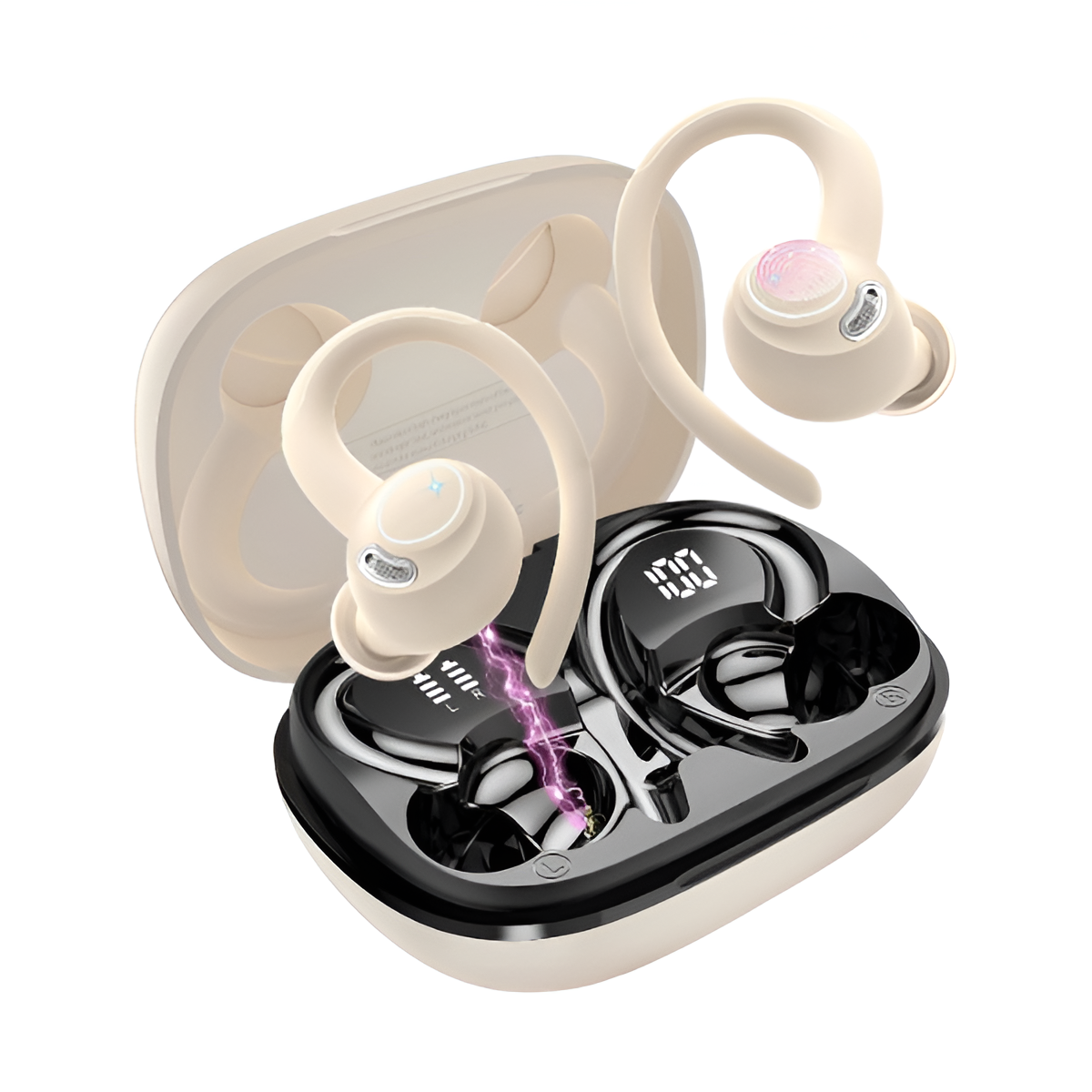 Jesebang Bluetooth 5.3 Wireless Earbuds with ENC Mic & 40H Playtime - Black Mobile Arcade Ltd