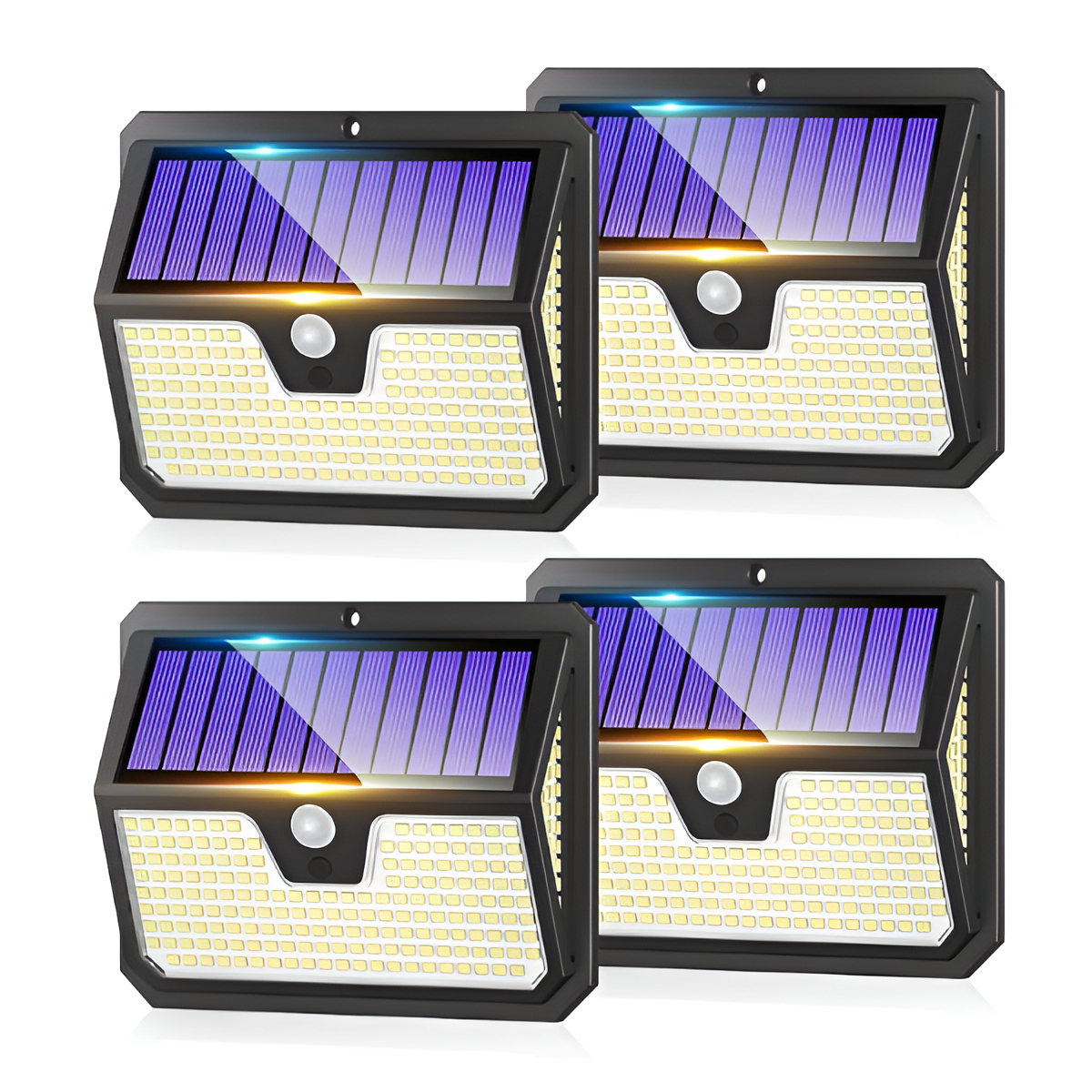 238 LED Outdoor Solar Lights 4 Pack | Motion Sensor Wall Lights IP65 Waterproof Mobile Arcade Ltd