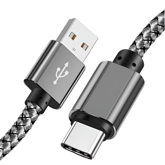 Nylon USB-A to Type-C Fast Charging Cable for Huawei, Samsung & Android Mobile Arcade Ltd