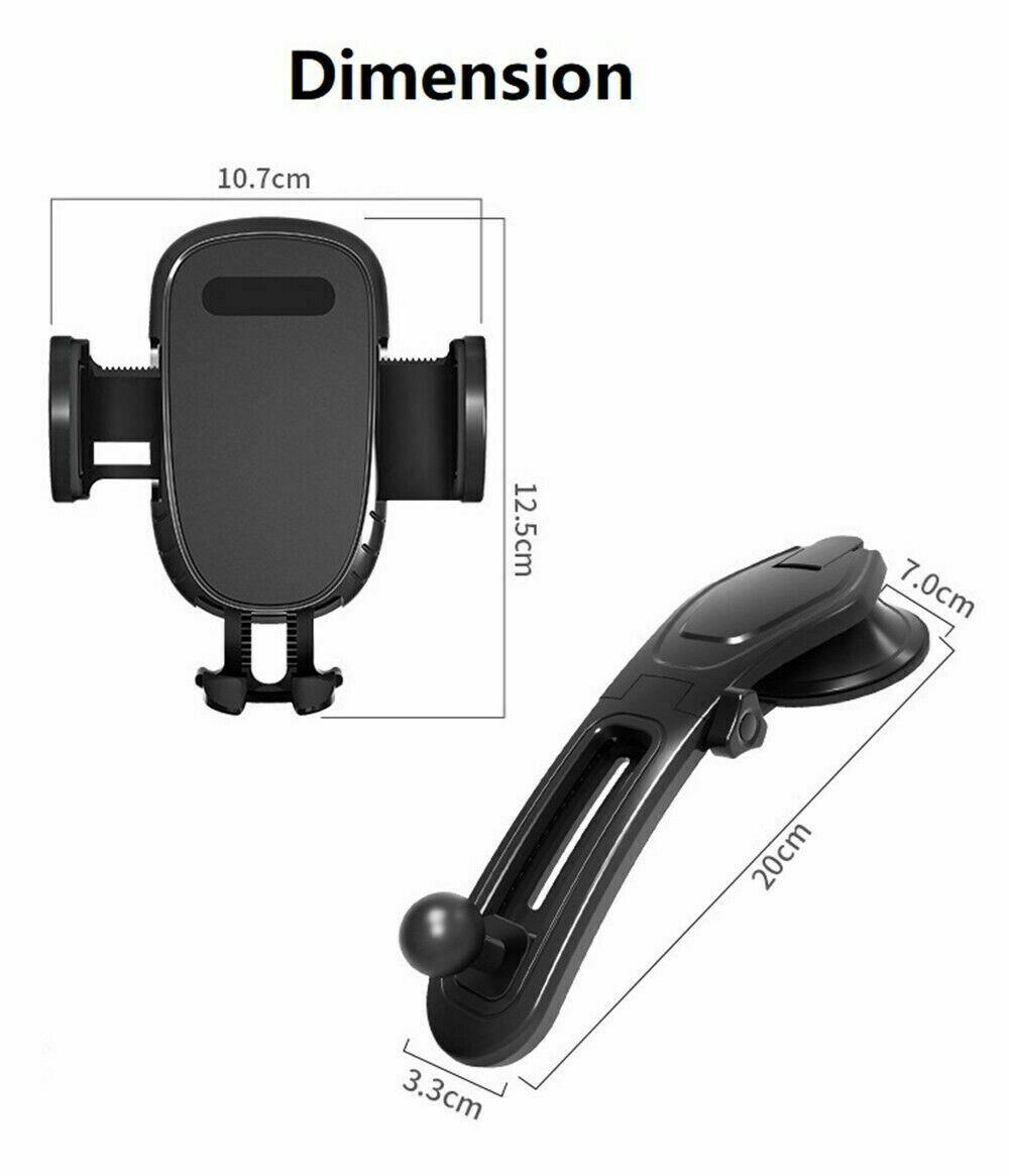 360 Rotatable Phone Mount Holder Car Dashboard Gravity Adjustable GPS Stand Rotating Car Phone Holder Universal Dashboard Mount Car Holder GPS Phone Stands Auto Accessories Car Phone Holder Mobile Arcade Ltd