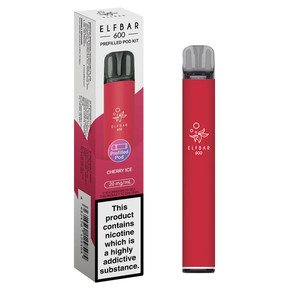 ELFBAR 600 Cherry Ice – Bold, Sweet & Refreshingly Cool MTL Vaping Mobile Arcade Ltd