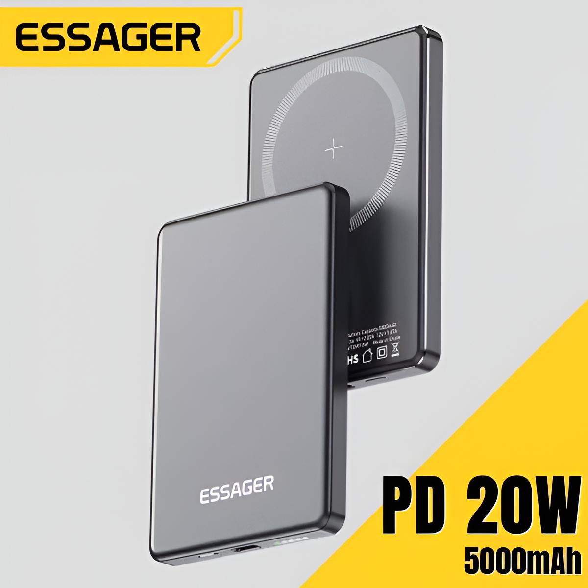 Essager 20W Magnetic Wireless Power Bank 5000mAh Fast Charger for iPhone Mobile Arcade Ltd