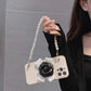 Temperament Camellia Pearl Chain Phone Case Soft Shell Mobile Arcade Ltd