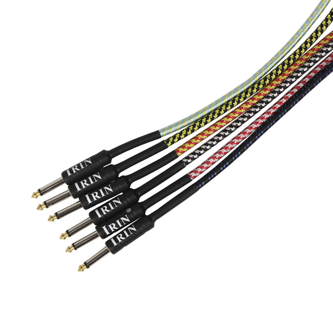 IRIN Guitar Instrument Cable – High-Shielding Jack Lead 3m/6m/10m, Multi-Colour Mobile Arcade Ltd