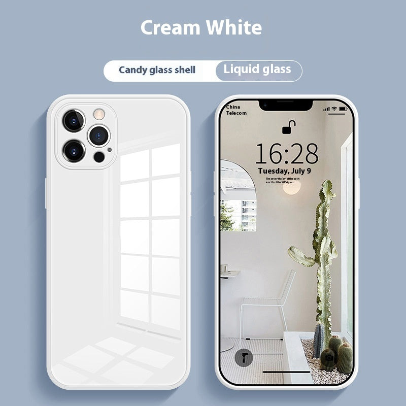 White Tempered Glass All-inclusive Drop-resistant Phone Case Mobile Arcade Ltd
