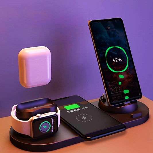 6-in-1 Wireless Charging Dock for iPhone, Apple Watch & Fast Charging Pad Mobile Arcade Ltd