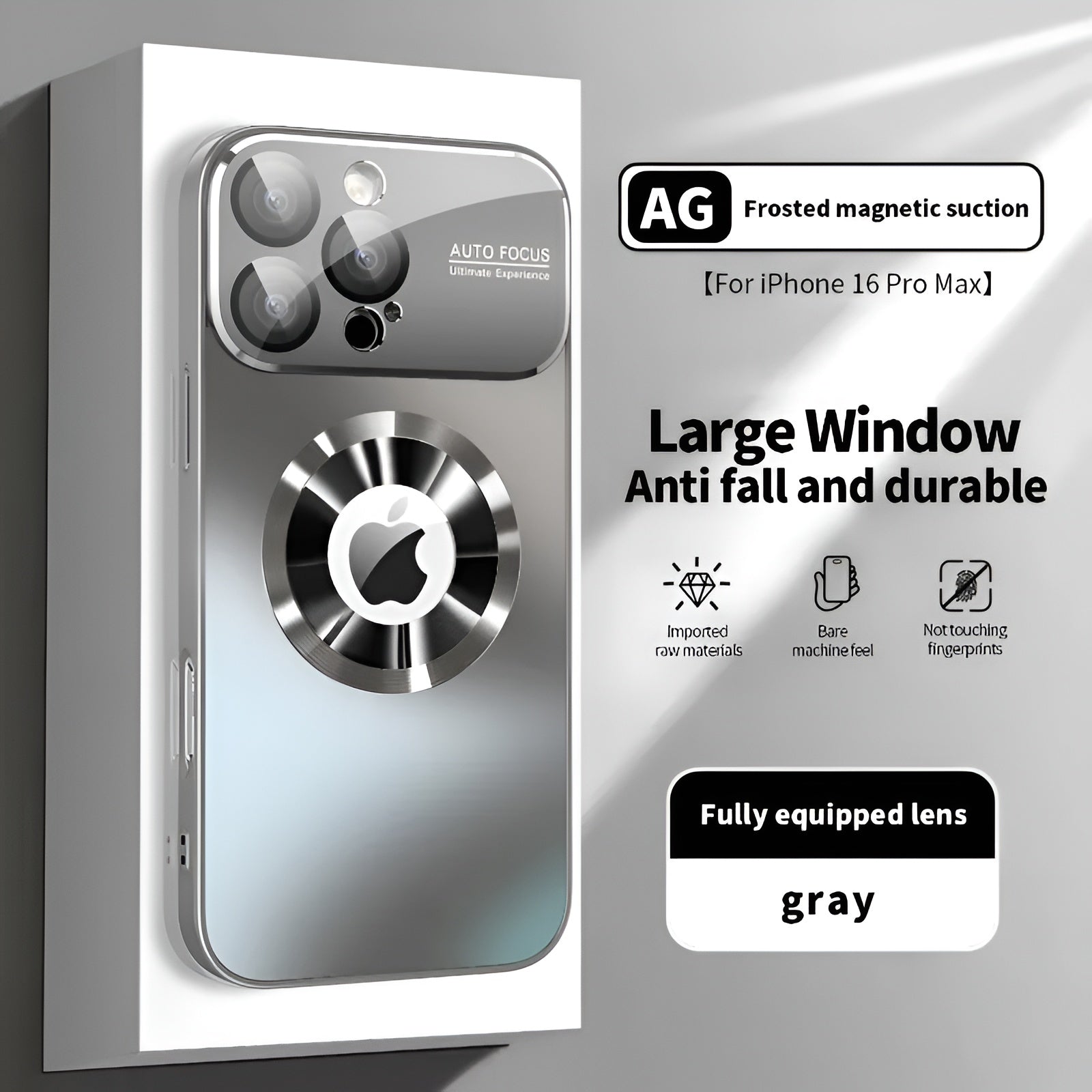 Titanium Matte Luxury Case for iPhone 13 Pro Max with MagSafe & Lens Cover