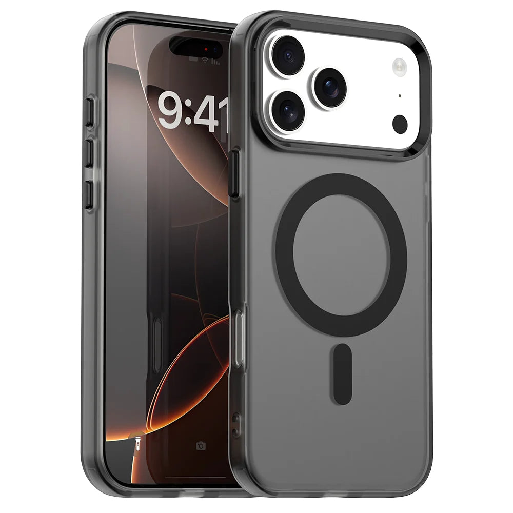 Matte Candy Shockproof MagSafe Case for iPhone 17 – Magnetic Wireless Charging Clear Back Cover Mobile Arcade Ltd