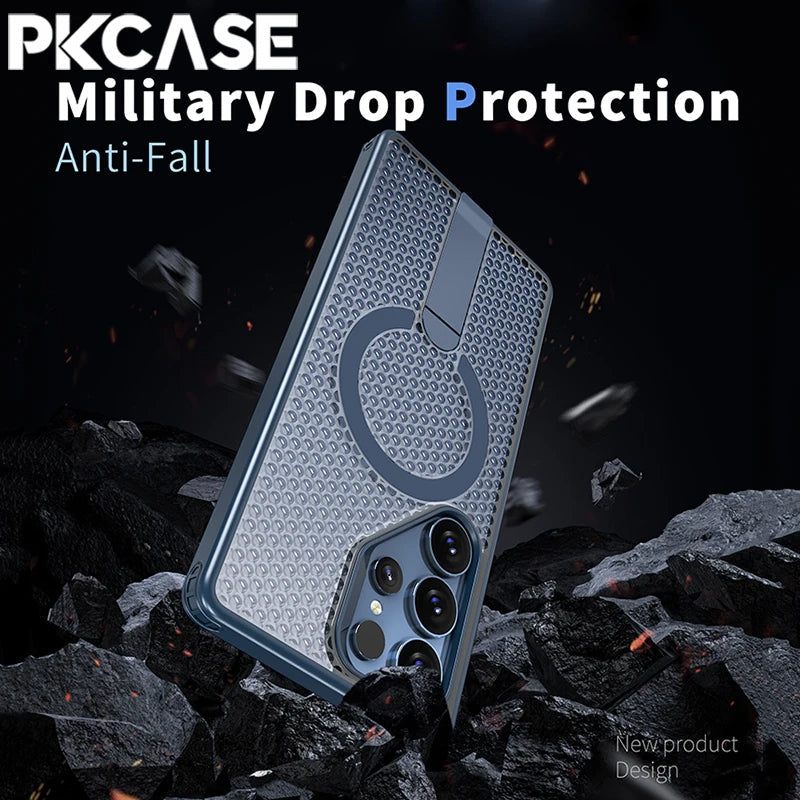 Magnetic Cooling Case For Samsung Galaxy S25 Ultra With Kickstand Bracket Mobile Arcade Ltd