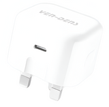 PD 20W Fast Charger Plug – White | Universal USB-C Wall Adapter UK