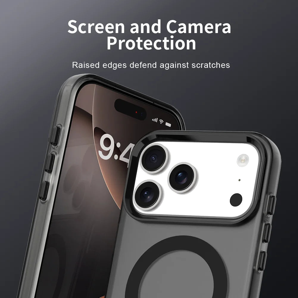 Matte Candy Shockproof MagSafe Case for iPhone 17 – Magnetic Wireless Charging Clear Back Cover Mobile Arcade Ltd