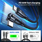 100W Heavy Duty USB Type C Charging Cable Braided Fast Phone Charger Long Lead Mobile Arcade Ltd