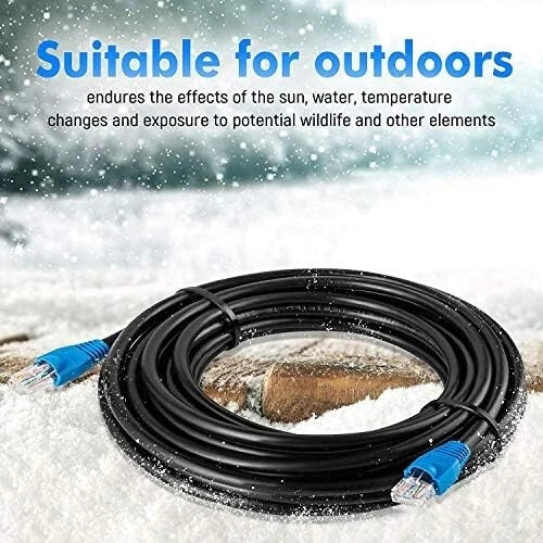 20m Outdoor Waterproof CAT6 Ethernet Cable – CCA, RJ45, Direct Burial, 250MHz, High-Speed LAN Wire Mobile Arcade Ltd