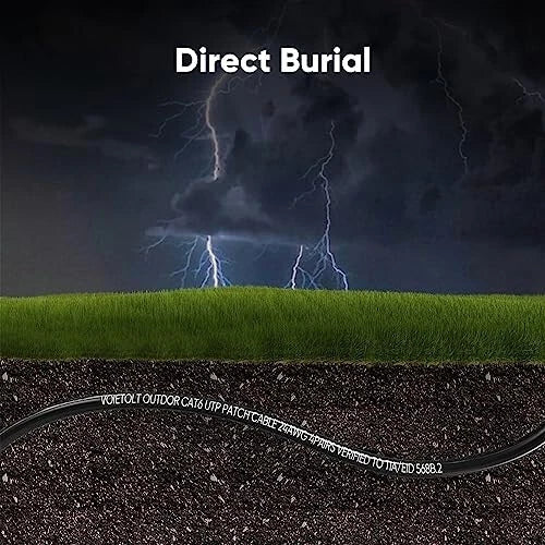 30m Outdoor CAT6 Ethernet Cable – Waterproof, Direct Burial, High Speed CCA Mobile Arcade Ltd