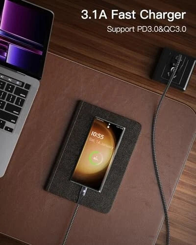 USB C Cable Short 50cm/0.5M 10Gbps Data USB - 3.1 Gen2 Type C, Grey Mobile Arcade Ltd