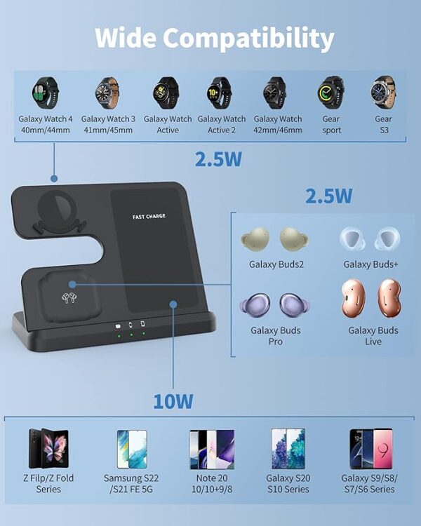 Samsung 3 in 1 Wireless Charger,15W - Image 4