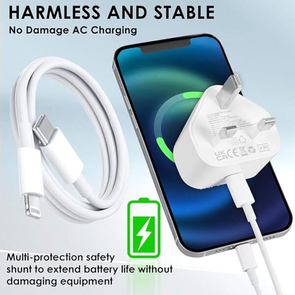 20W Fast Charger Plug MFi Certified Cable - Image 3