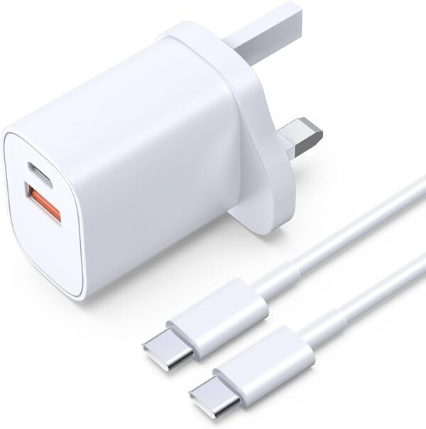 45W Dual Port USB-C Charger for iPhone/Samsung