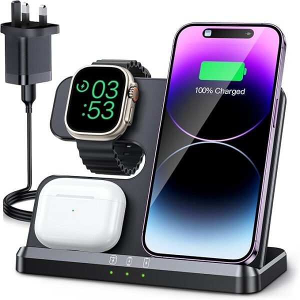 3 in 1 Wireless Charger for iPhone iWatch AirPods