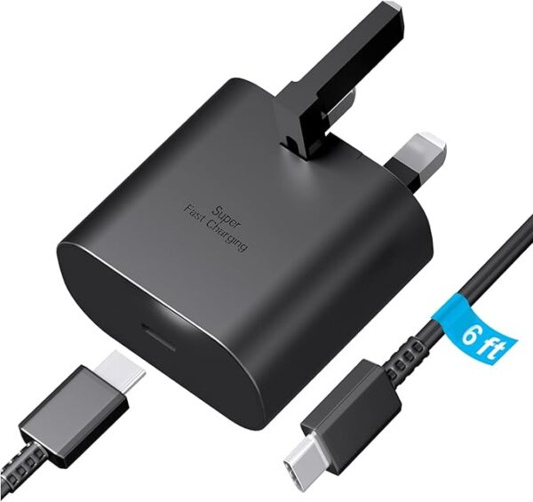 25W USB-C Fast Charger for Samsung with Cable