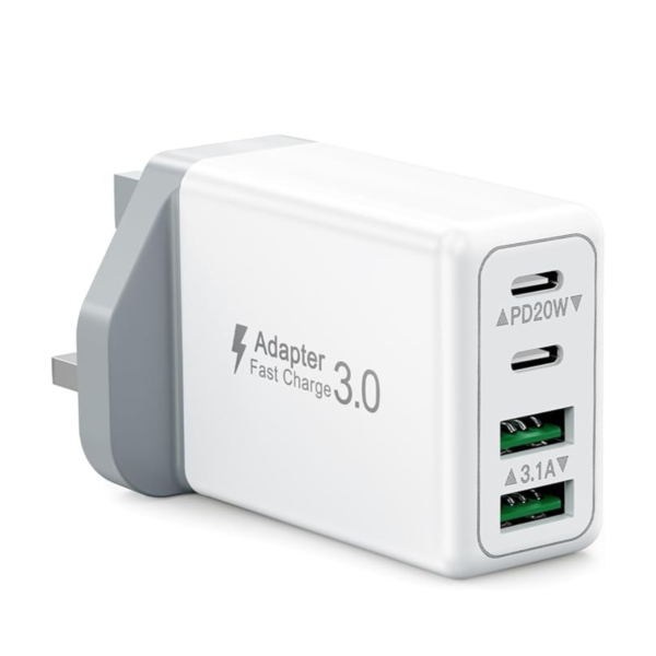 40W 4-Port USB-C Fast Charger Adapter