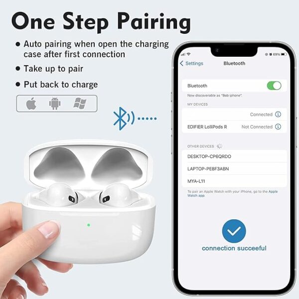 Airpods Bluetooth , 35H HiFi with Mic - Image 2